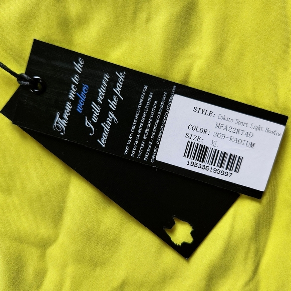 NWT Greyson Golf "Cokato Sport Light Hoodie" Shirt Neon Radium | Men's Size XL - Picture 8 of 11